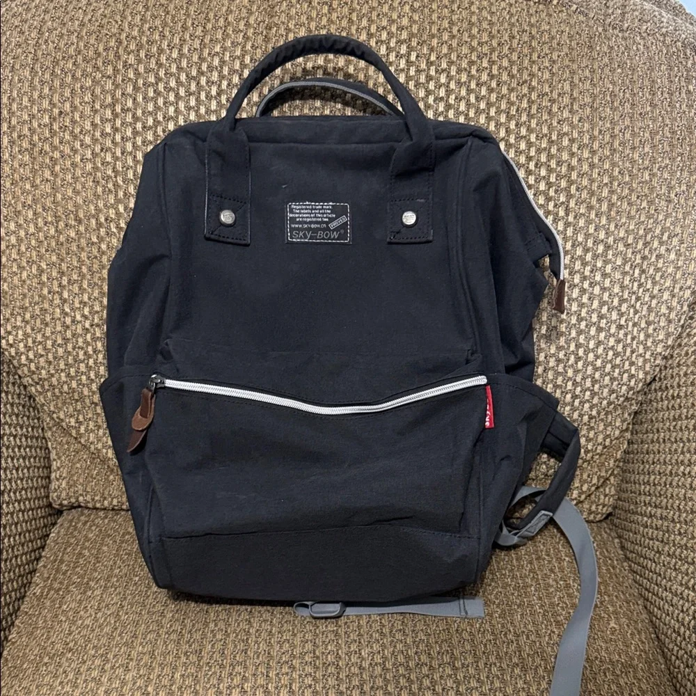 Black Convertible Canvas Rucksack/Backpack - Picture 1 of 9